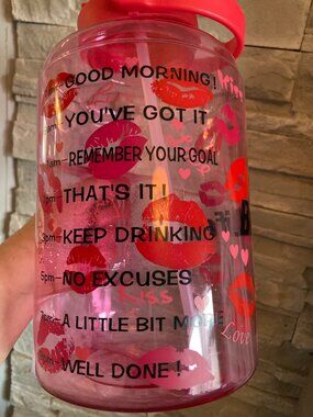 OutFit BuildLife Motivational Water Bottle GALLON  Pink